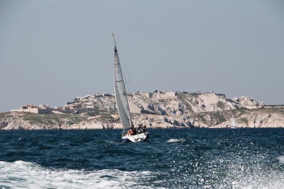 Scenic view of Marseille harbor with boats