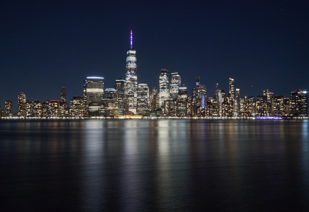 Skyline of New York City with iconic buildings