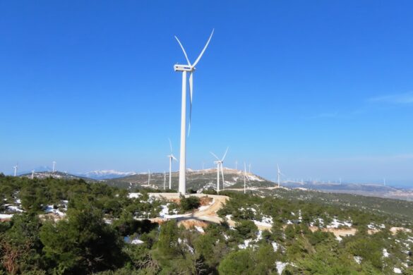 Greek traditional dancers performing during a festival