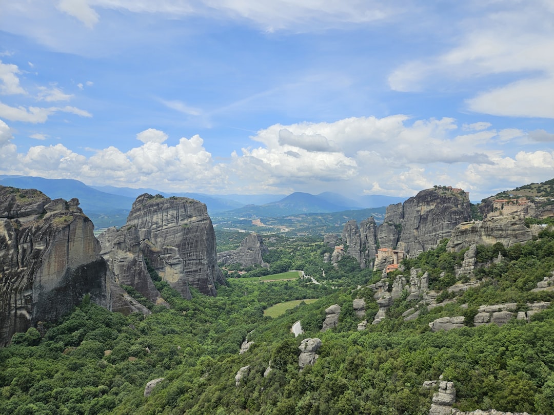 Stunning landscape of Meteora and its monasteries.