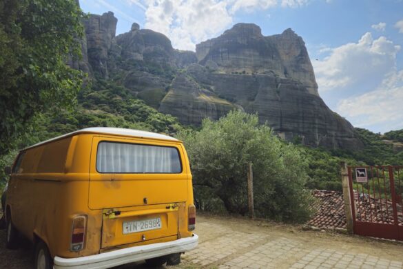 Historic monasteries of Meteora surrounded by nature.