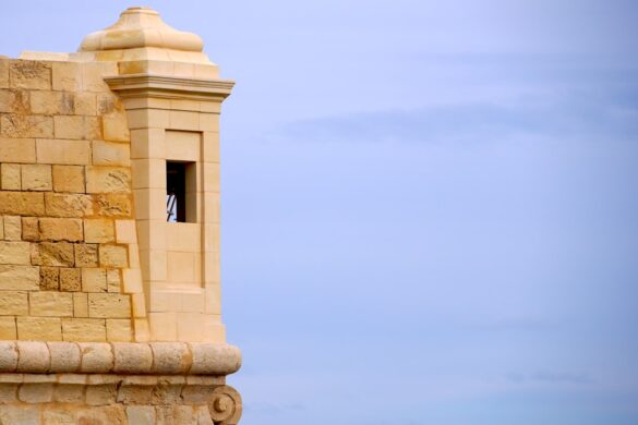 Artistic angle of Valletta's historic buildings