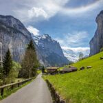 Breathtaking landscape of Lauterbrunnen Valley.