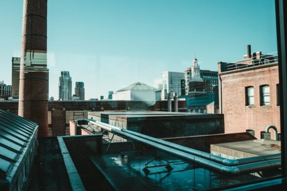 WaterFire event illuminating the river in Providence.