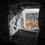 Traditional costumes worn during Croatian cultural festival.