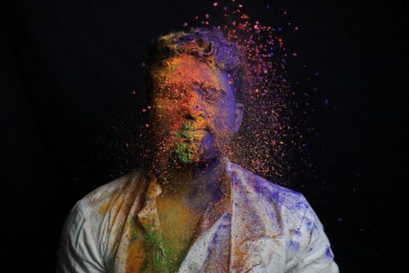 Various types of Turkish delight on display at a festival.