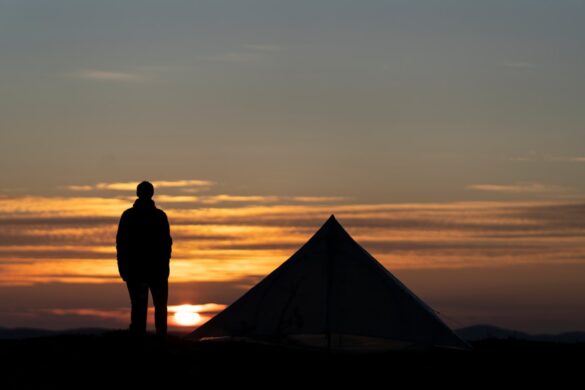 Traditional Berber tent in the deserts of Morocco.