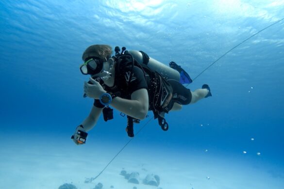 Diving among coral reefs at Koh Lipe