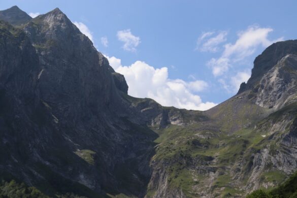 Beautiful landscape of the Pyrenees mountains.
