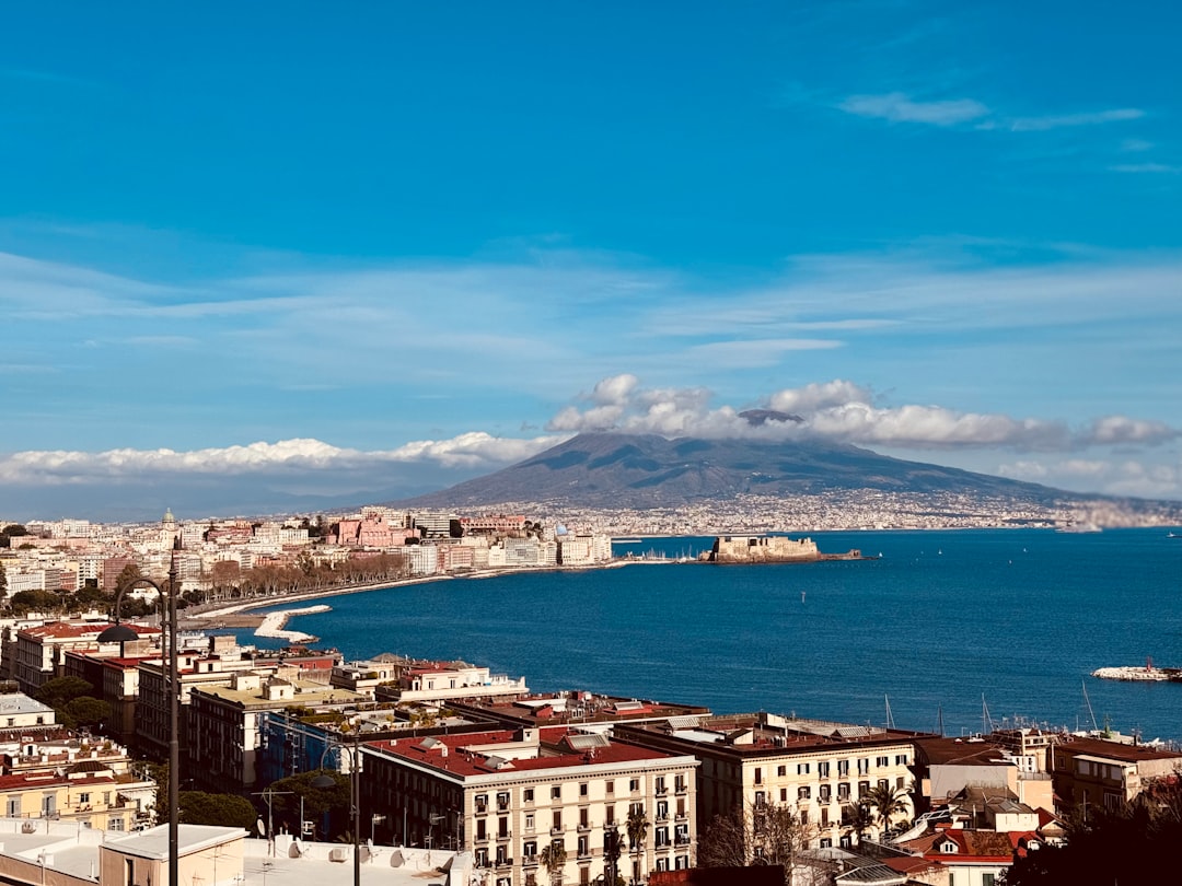 Stunning view of Naples with Vesuvius in the background.