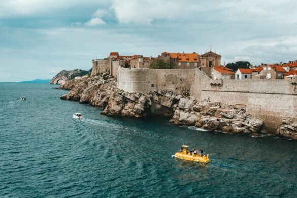 Cable car ride in Dubrovnik.