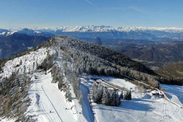 Panoramic view of The Remarkables ski area.