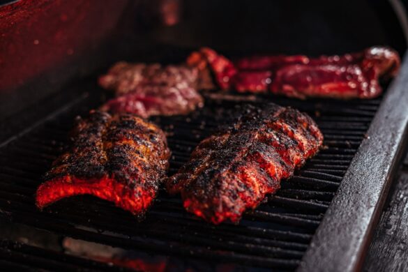 Close-up on barbecue pork