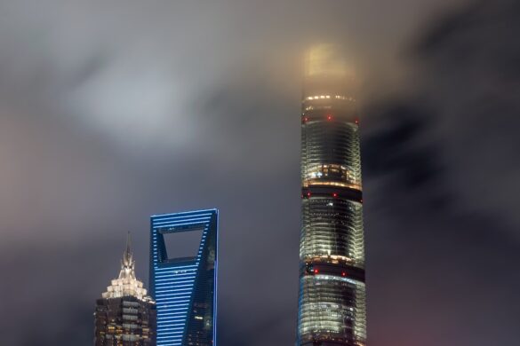Shanghai skyline from the Bund.