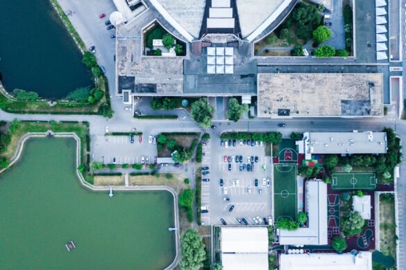 Aerial view of National Mall in Washington D.C.