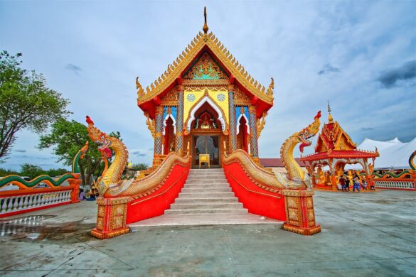 Celebrations of the Chak Phra festival in Thailand.