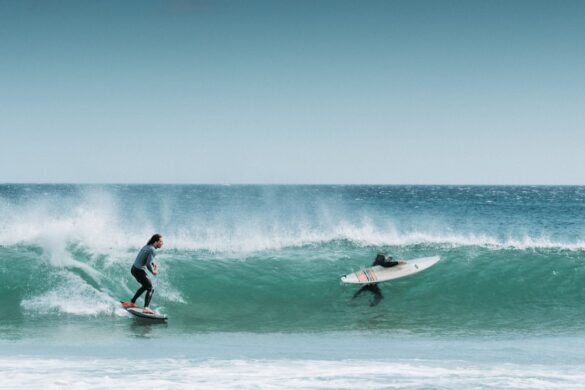 Surfing on Tamarindo beach