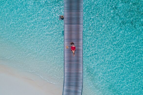 Tourists enjoying water sports in Maldives