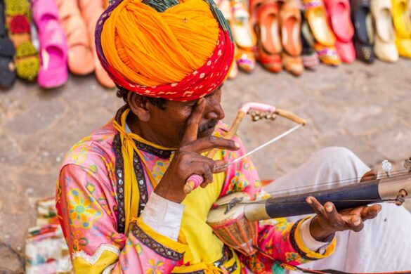 Gnaoua music performers at Essaouira Festival