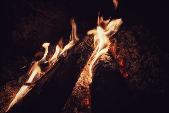 Campfire under the stars in Nahatlatch Valley