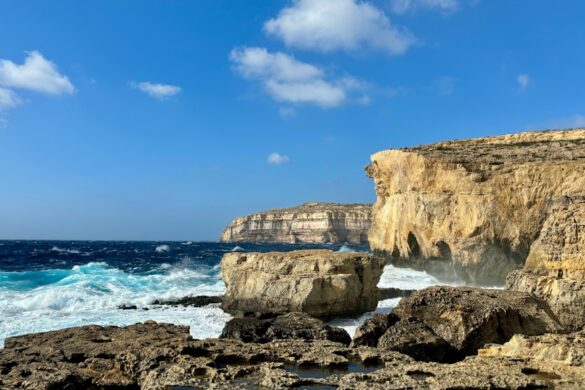 Dingli Cliffs overlooking the Mediterranean Sea.