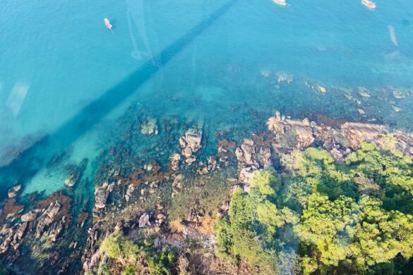 Beautiful shoreline of Phu Quoc Island.