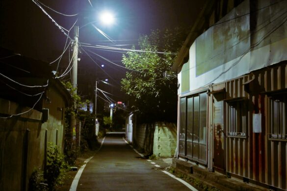 Lanterns illuminating the night at Matsuri