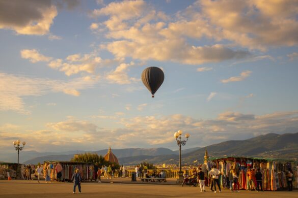 Colorful hot air balloons in Albuquerque