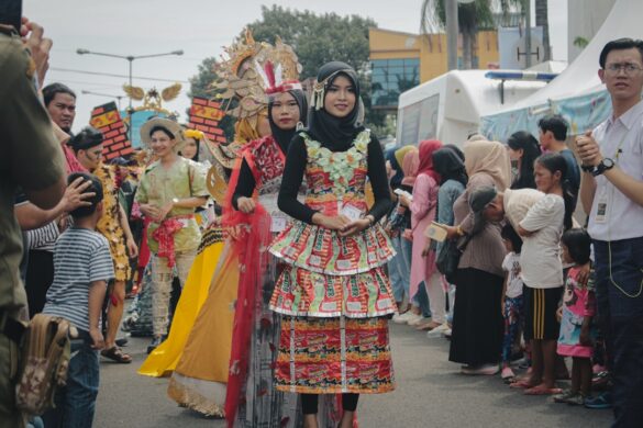 Colorful tent at Feria de Abril in Seville
