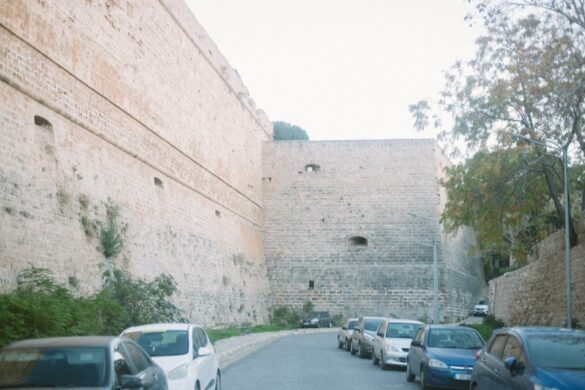 The fortified walls of Mdina.