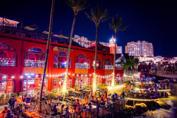 Vibrant nightlife along Playa del Carmen