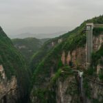 Visitors on the Zhangjiajie Glass Bridge