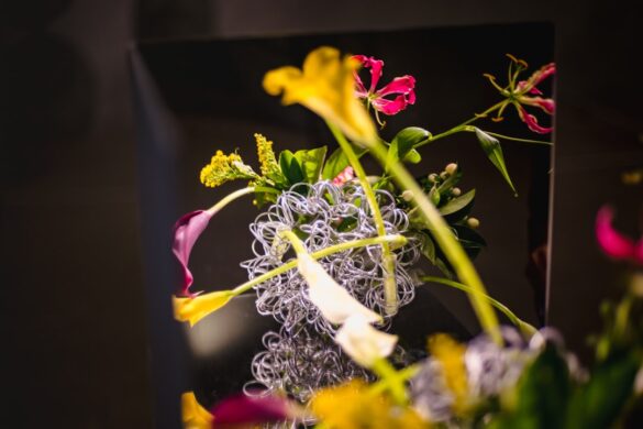 Ikebana flower arrangement