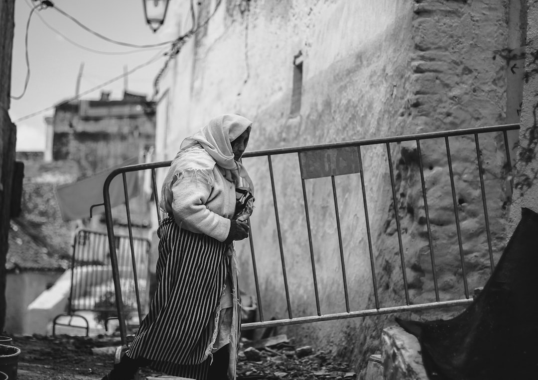 Beautiful view of Chefchaouen's blue buildings