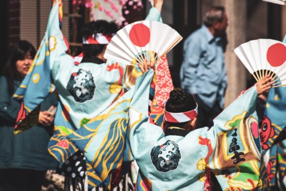 Vibrant Matsuri Dancers performing traditional dances