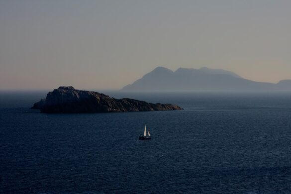 Sardinia coastal view with clear blue sea