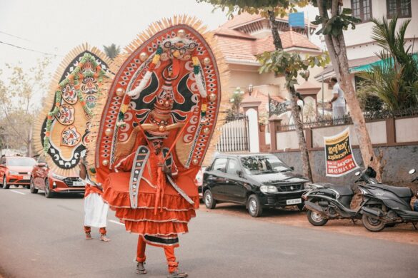 Colorful festival celebration in Kerala.