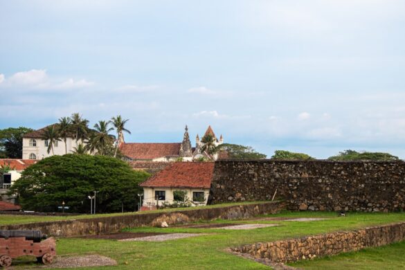 Galle Fort with ocean view in Sri Lanka.