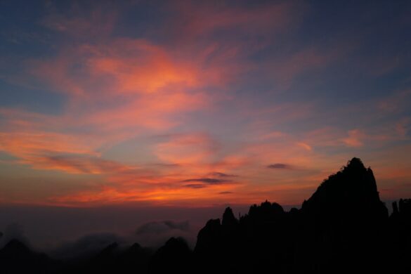Huangshan view sunset