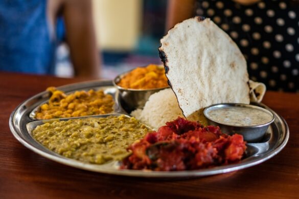 Delicious Sri Lankan food at a local restaurant