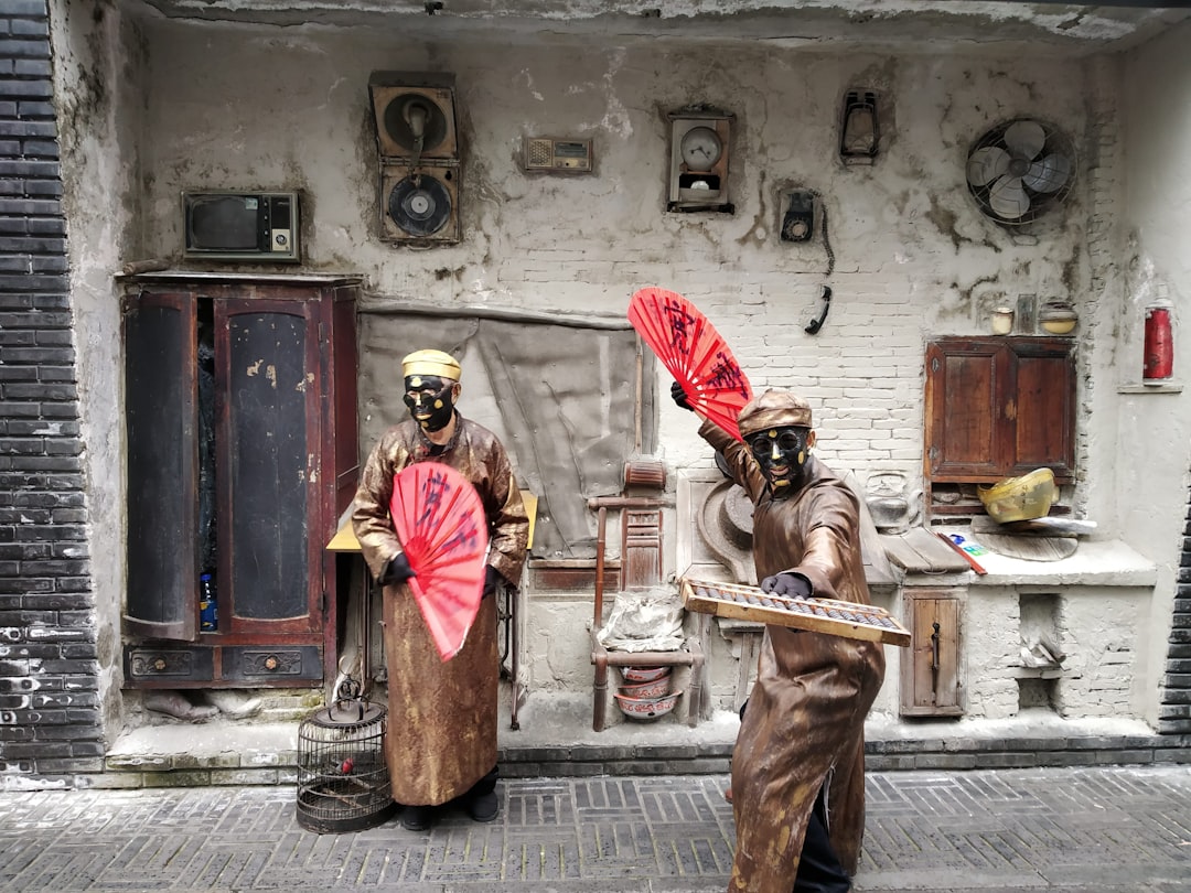 The skyline of Chengdu with a beautiful sunset