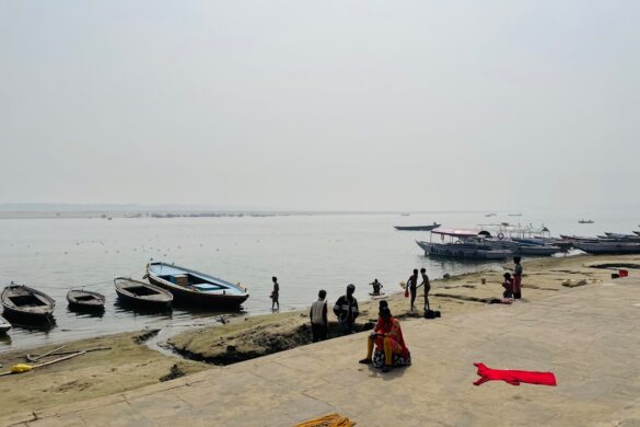 Ghats of Varanasi at sunset