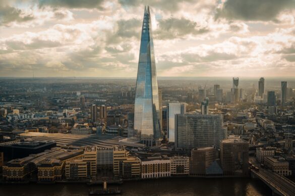 The Shard, tall skyscraper in London.