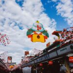 People enjoying a lively festival in Japan